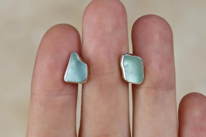 Welsh Sea Glass Stud Earrings