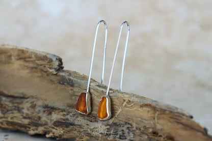 Welsh Sea Glass Drop Earrings