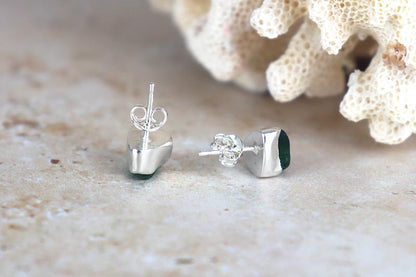 Welsh Sea Glass Stud Earrings