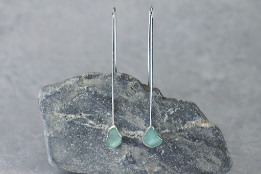 Welsh Sea Glass Drop Earrings