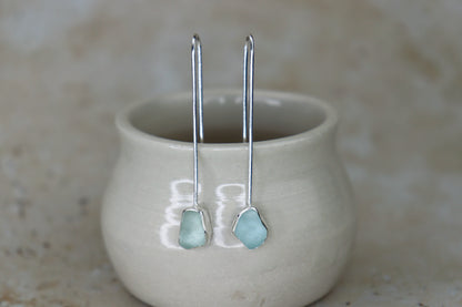 Welsh Sea Glass Drop Earrings