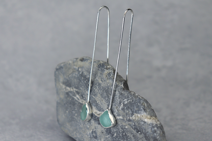 Welsh Sea Glass Drop Earrings