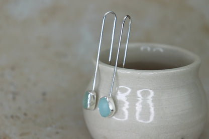Welsh Sea Glass Drop Earrings