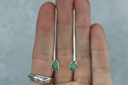 Welsh Sea Glass Drop Earrings
