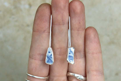 Welsh Sea Pottery Drop Earrings