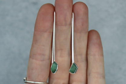 Welsh Sea Glass Drop Earrings