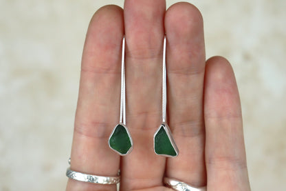 Welsh Sea Glass Drop Earrings