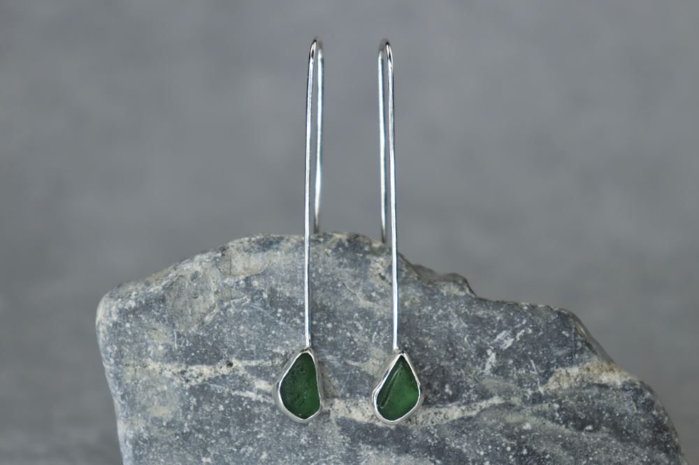 Welsh Sea Glass Drop Earrings