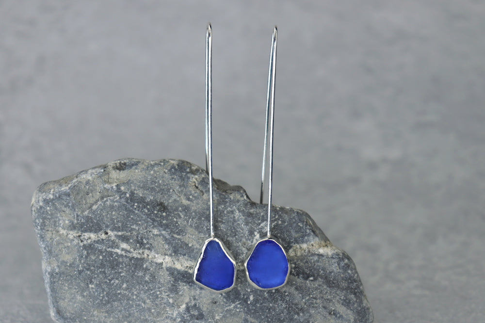 Welsh Sea Glass Drop Earrings