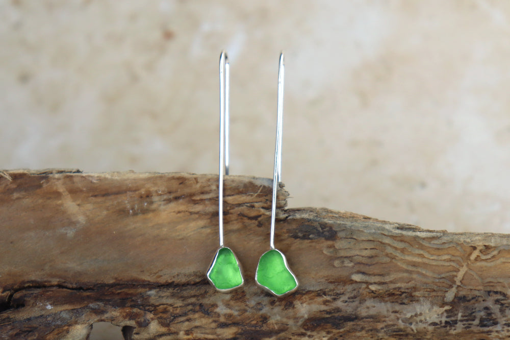 Welsh Sea Glass Drop Earrings