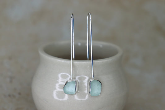 Welsh Sea Glass Drop Earrings