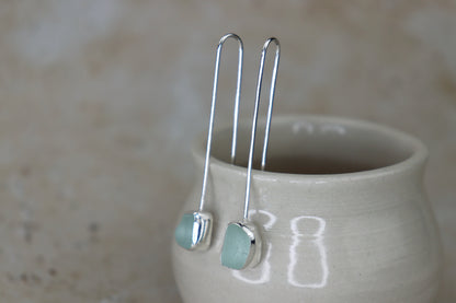 Welsh Sea Glass Drop Earrings