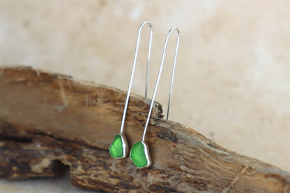 Welsh Sea Glass Drop Earrings