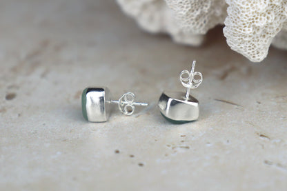 Welsh Sea Glass Stud Earrings