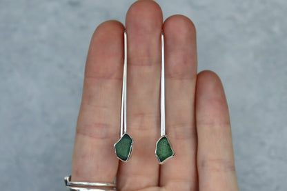 Welsh Sea Glass Drop Earrings