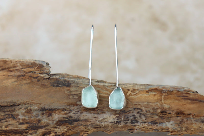 Welsh Sea Glass Drop Earrings