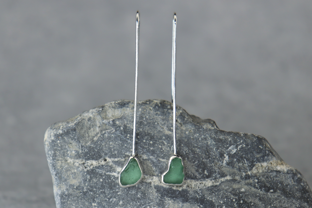 Welsh Sea Glass Drop Earrings