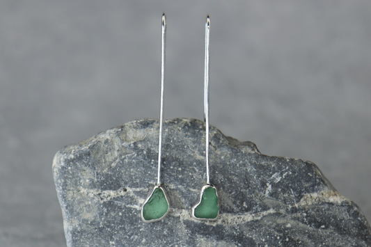 Welsh Sea Glass Drop Earrings