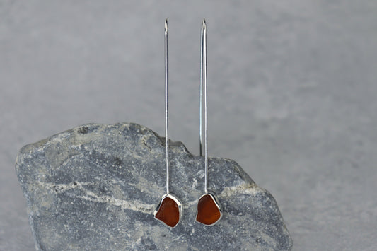 Welsh Sea Glass Drop Earrings