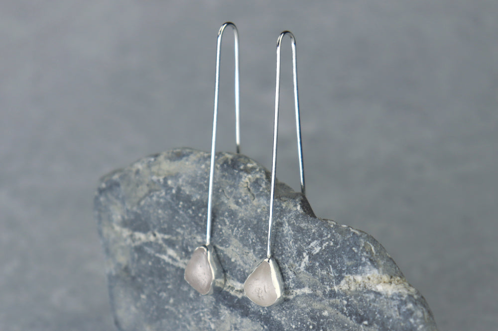Welsh Sea Glass Drop Earrings