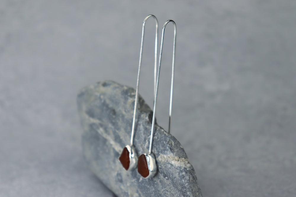 Welsh Sea Glass Drop Earrings