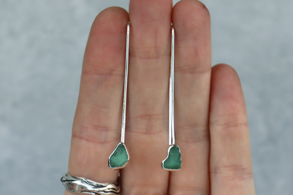 Welsh Sea Glass Drop Earrings