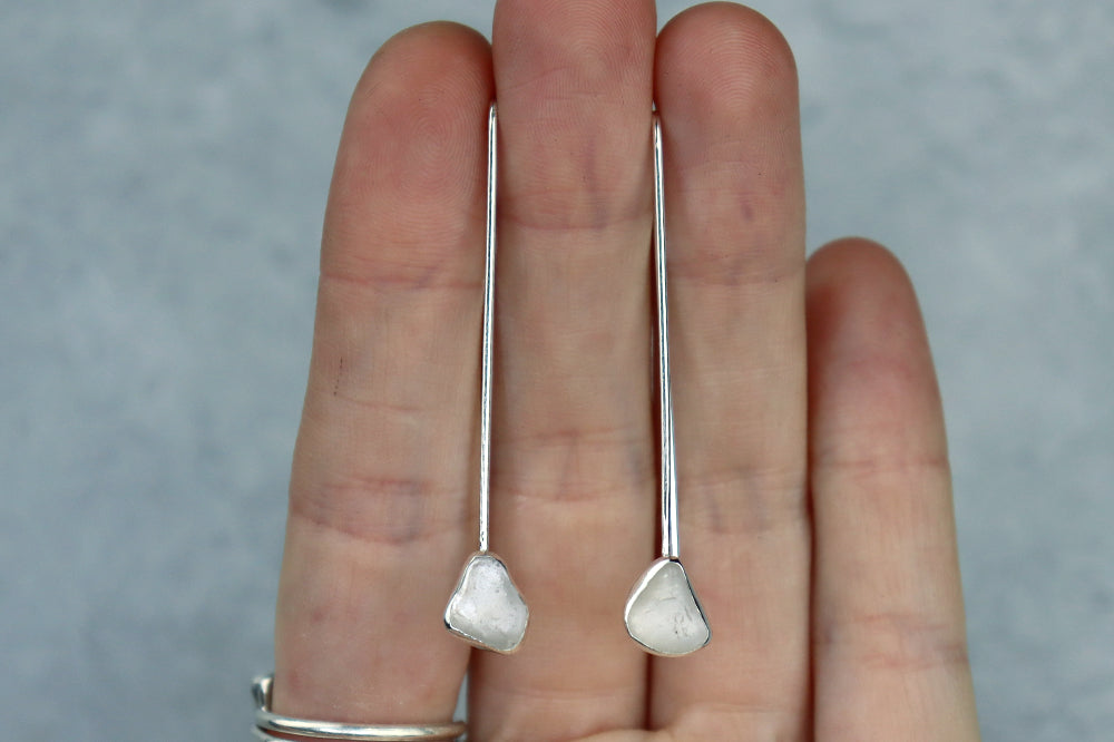 Welsh Sea Glass Drop Earrings