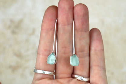 Welsh Sea Glass Drop Earrings