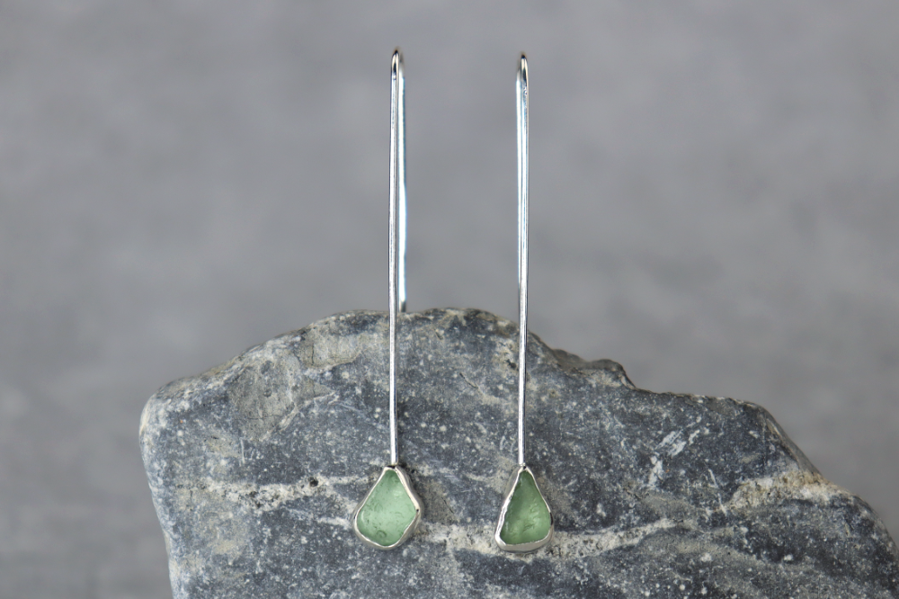 Welsh Sea Glass Drop Earrings