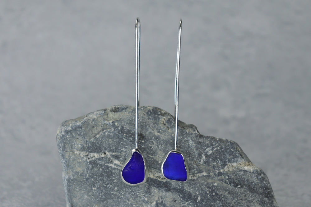 Welsh Sea Glass Drop Earrings