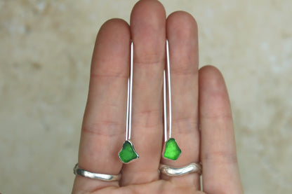 Welsh Sea Glass Drop Earrings