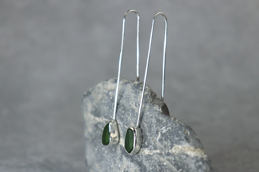 Welsh Sea Glass Drop Earrings