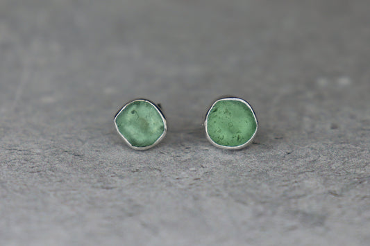 Welsh Sea Glass Stud Earrings
