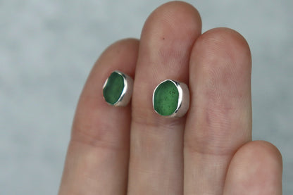 Welsh Sea Glass Stud Earrings