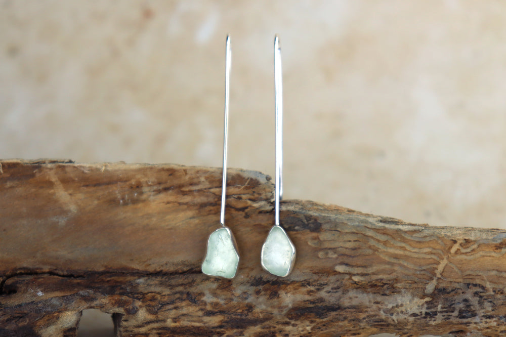 Welsh Sea Glass Drop Earrings