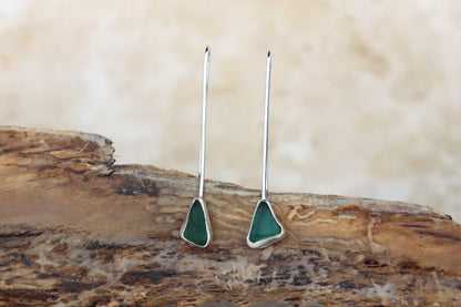 Welsh Sea Glass Drop Earrings