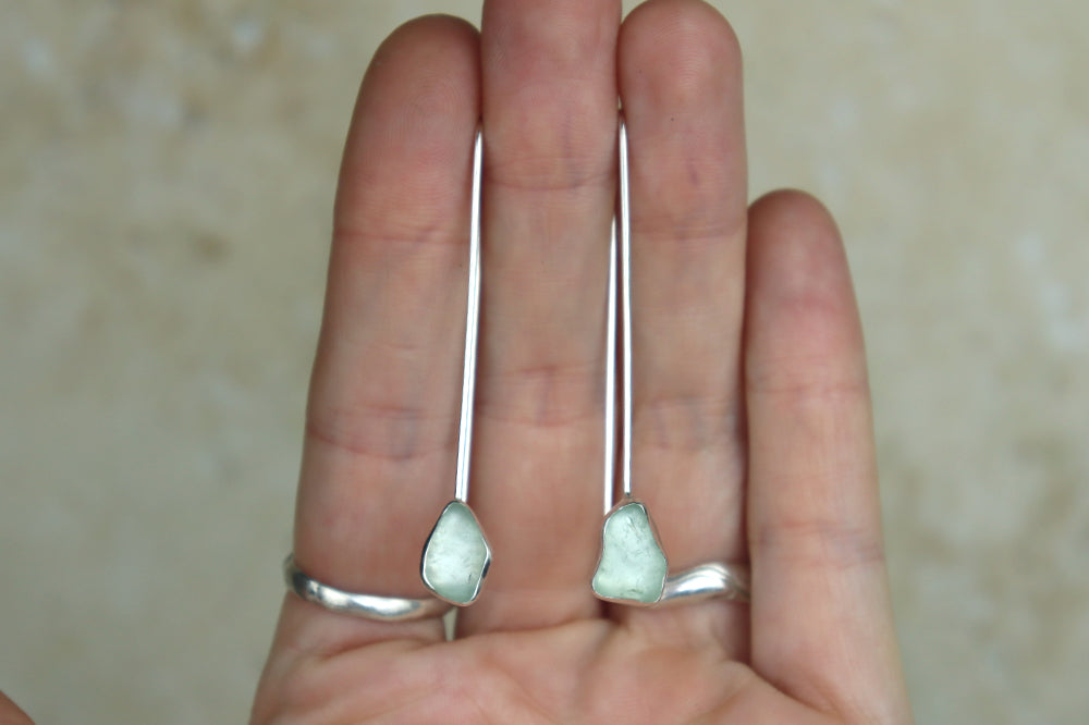 Welsh Sea Glass Drop Earrings