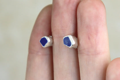 Welsh Sea Pottery Stud Earrings