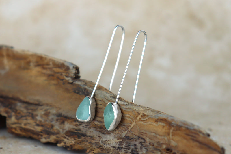 Welsh Sea Glass Drop Earrings