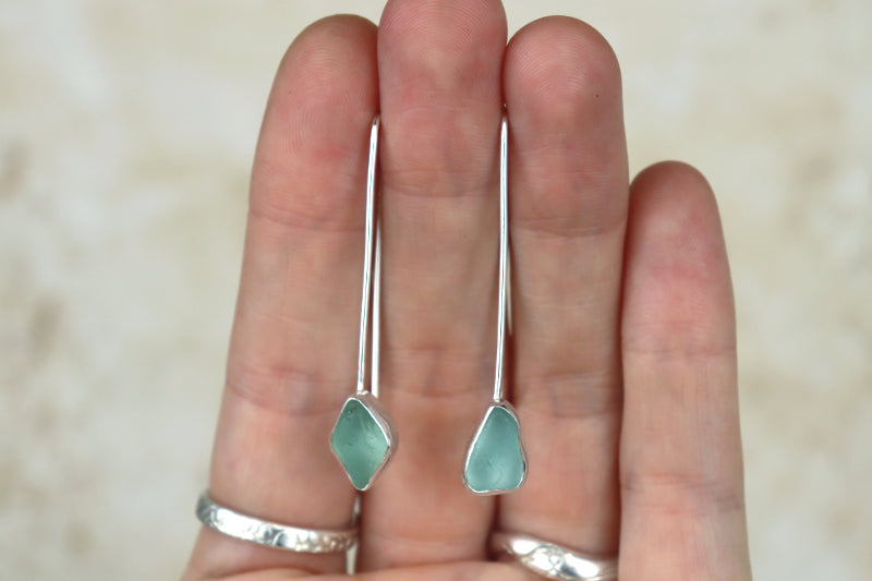 Welsh Sea Glass Drop Earrings