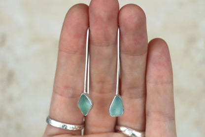 Welsh Sea Glass Drop Earrings