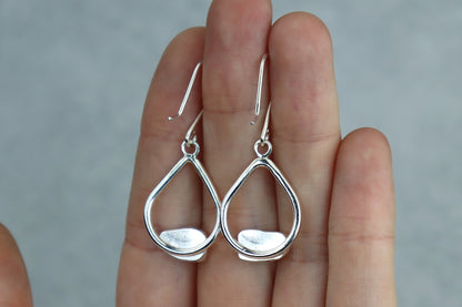 Welsh Sea Glass Teardrop Earrings