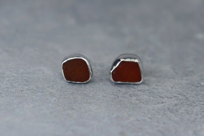 Welsh Sea Glass Stud Earrings