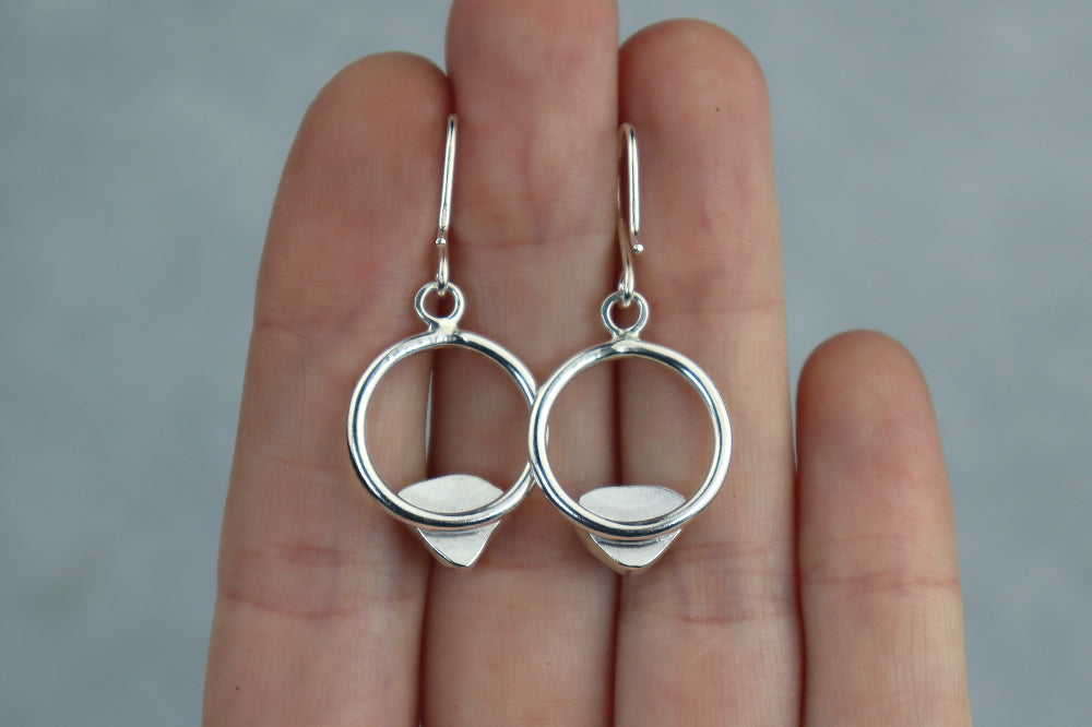 Welsh Sea Glass Geometric Earrings