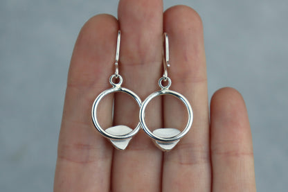 Welsh Sea Glass Geometric Earrings