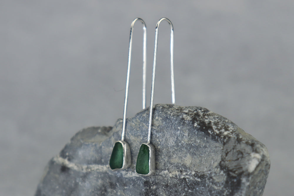 Welsh Sea Glass Drop Earrings