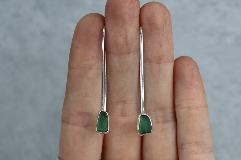 Welsh Sea Glass Drop Earrings