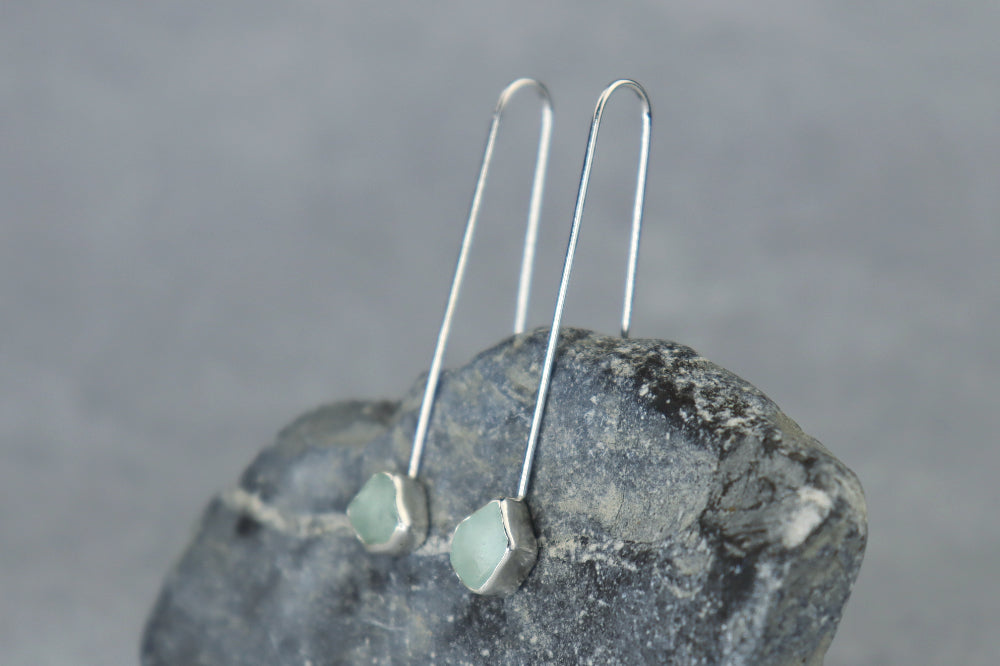 Welsh Sea Glass Drop Earrings