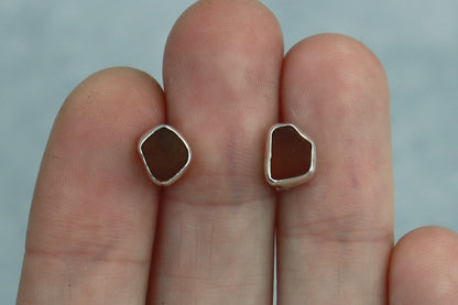 Welsh Sea Glass Stud Earrings