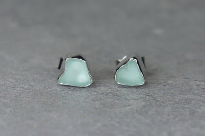 Welsh Sea Glass Stud Earrings